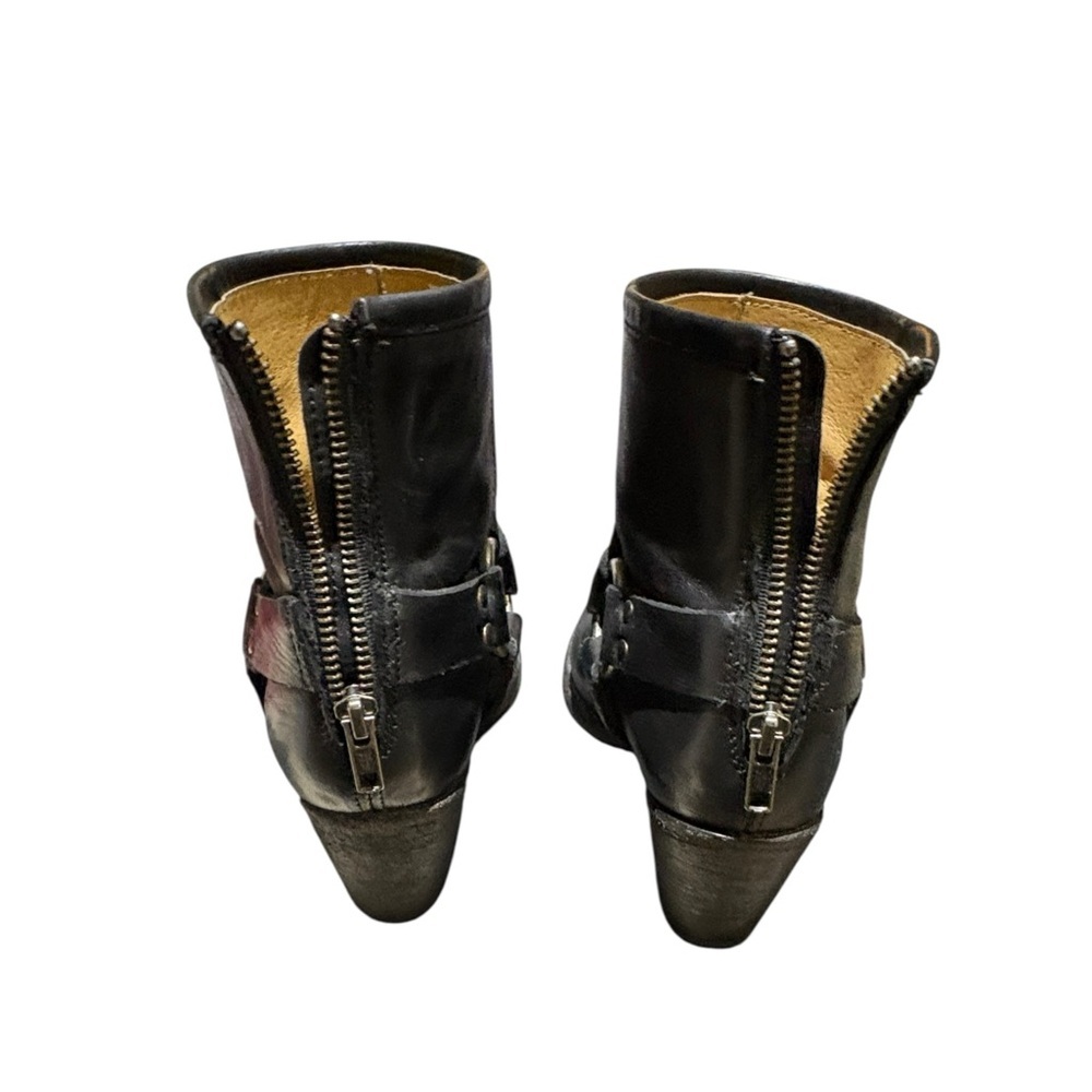 Frye Tabitha Harness Short Back Zip Boot Black Size 8.5 - Picture 12 of 16